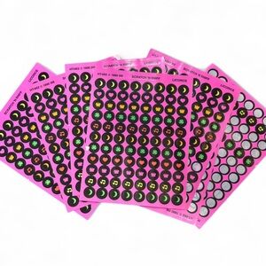 Vintage 90s 3M Scratch n Sniff Stickers Licorice Neon Moon Hearts